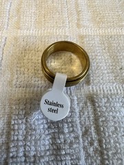 Stainless Steel Gold Spinner Ring Size 10