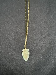 Opal Arrowhead With Gold Tone Necklace