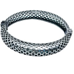 Indian Oxidized Openable Silver Plated Bracelet for women/Everyday Wear