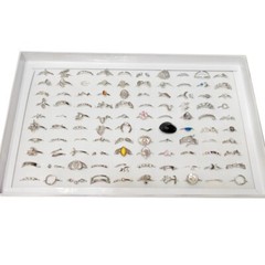 Bulk Lots 50 Antique Silver Bohemia Vintage Rings Mix Women Stone Retro Charms