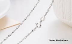 925 Sterling Silver Chain Necklace 45cm Women Layered Dainty Jewelry Gift