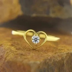 1.0Ct Round Cut Women’s Wedding Ring Simulated Diamond 14K Yellow Gold Plated