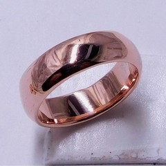 Pure Solid Copper Smooth Unisex Band Handcrafted Jewelry Ring For Men Women Gift