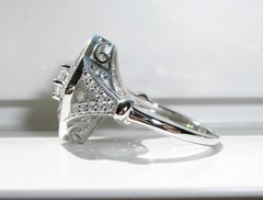 Antique Style Blooming Flower Ring CZ 925 Sterling Silver Women’s-Sizes 4-11