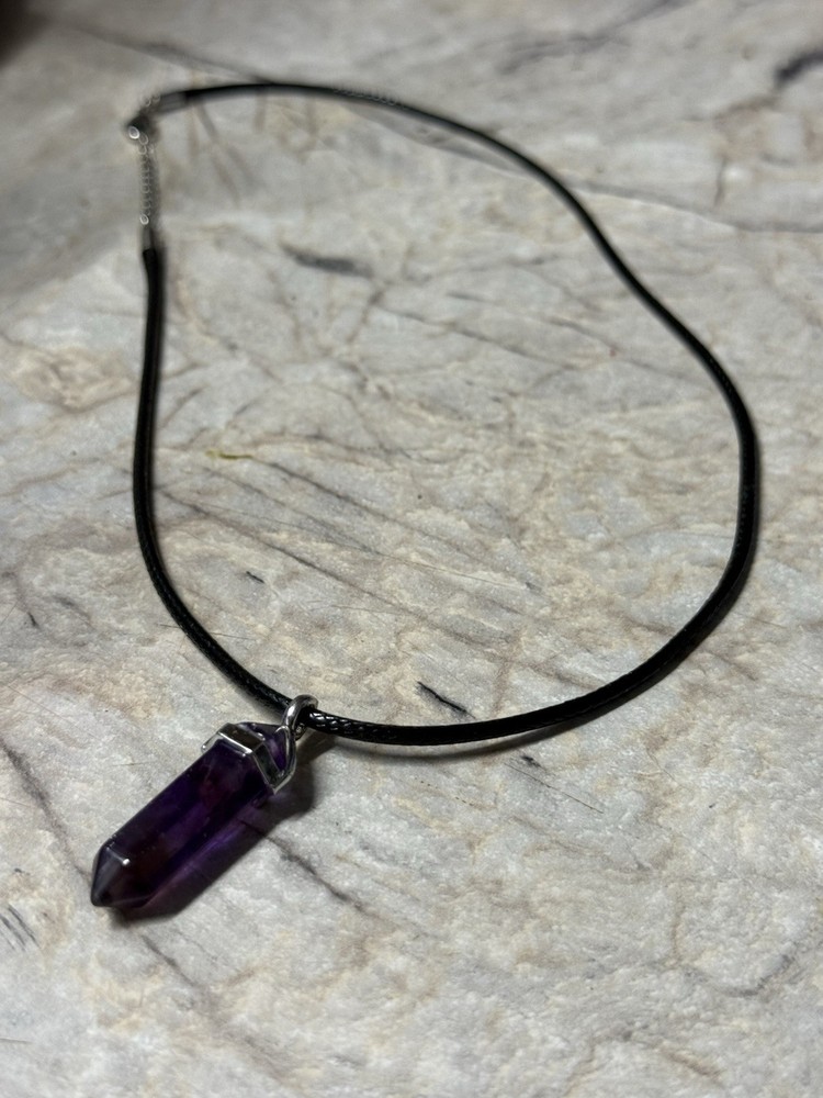Amethyst Crystal Pendant Necklace
