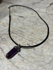 Amethyst Crystal Pendant Necklace
