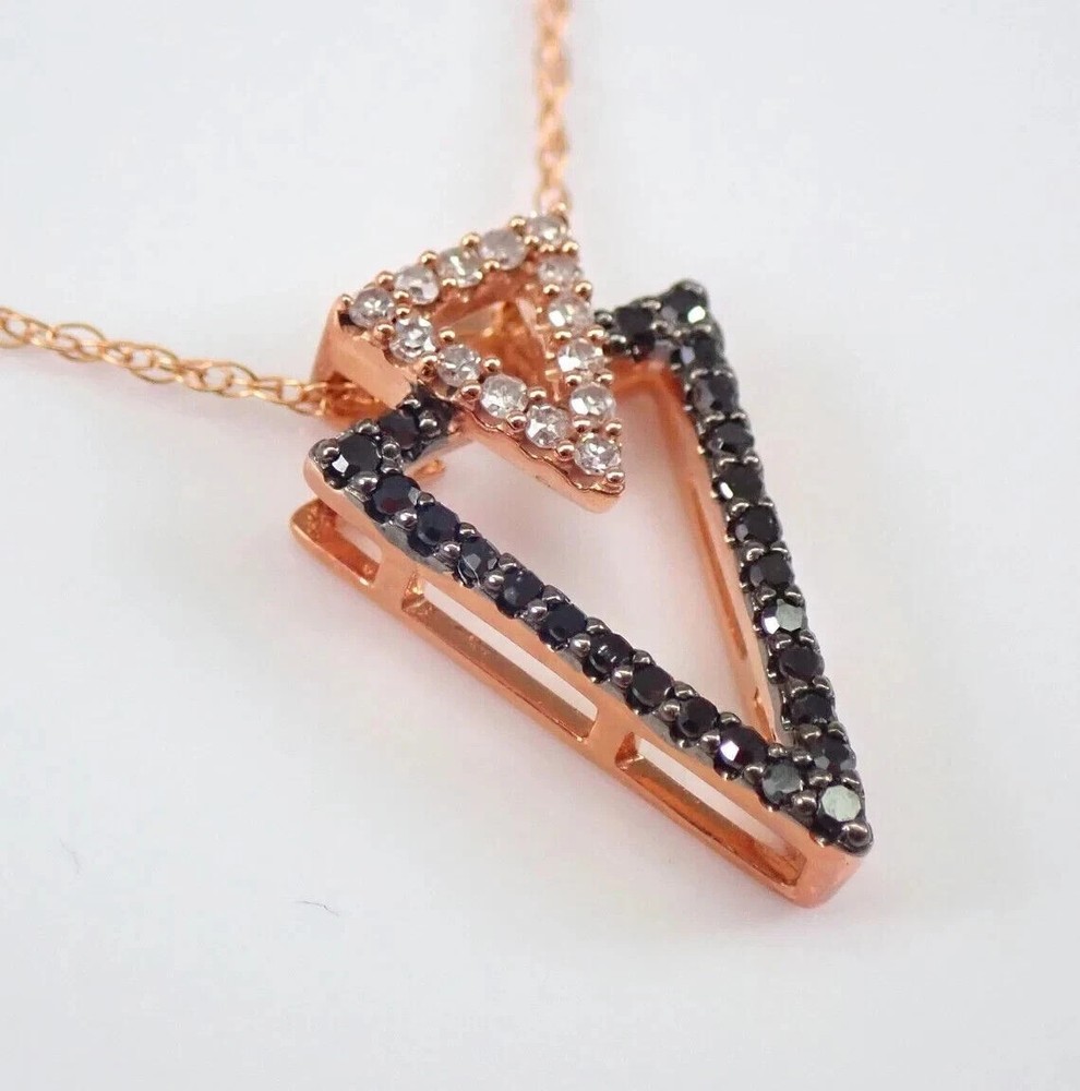 1Ct Round Cut Simulated Diamond Unique Pendant 14K Rose Gold Plated Silver