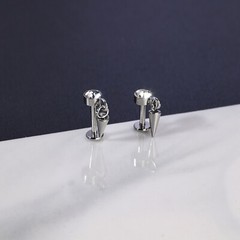 1/2Pcs Stainless Steel Threaded Stud Earrings CZ Dangle Helix Conch Piercings