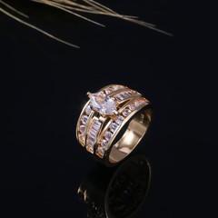 Marquise Cut Lab Created Diamond Wedding Ring Cubic Zircon Diamond Jewellery