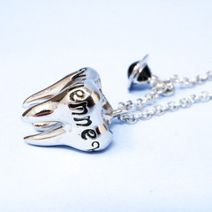 Vivienne Westwood Necklace Silver 3D Tooth Orb Pendant With Gift Box Included