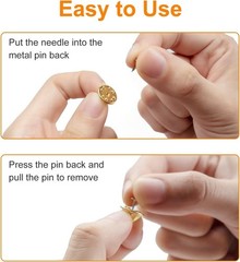 50PCS Gold Locking Pin Backs for Secure Enamel Pins Replacement – Copper