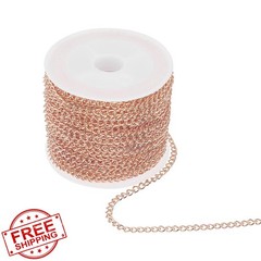 uxcell 32.8ft Stainless Steel Chain Rose Gold