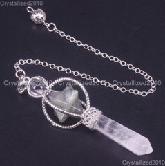 Natural Gemstones Merkaba Pendulum Healing Crystal Pointed Reiki Chakra Pendant