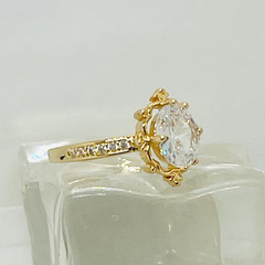 5 Ct Oval Cut Simulated Diamond Engagement Band Ring 14k Yellow Gold Plated