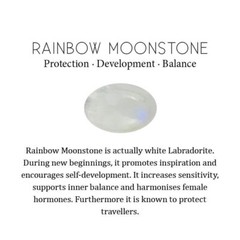 Valentines Sale Natural Rainbow Moonstone Copper Chain Electroformed Necklace