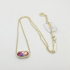 Kendra Scott Elisa Gold Pendant Necklace in Watercolor Illusion
