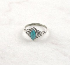 Sterling Silver 2 ct Marquise Turquoise Ring – Free Gift Packaging