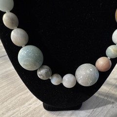 Multicolor Round Assorted Gemstone Beaded Necklace Ball/Bead Chain Lobster