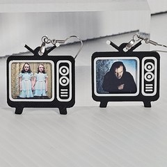 The Shining Earrings, TV Picture Frame, Jewelry, Retro, Horror 80s, 90s