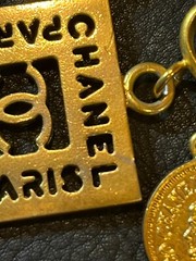 CHANEL Bracelet Bangle AUTH Coco Mark chain Logo Vintage Rare Gold Icon F/S