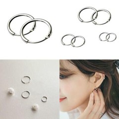New Round Small Sleeper Hoops Earrings 3 Pairs Earrings Hoop13mm 14mm 15mm