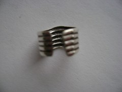 Sterling Silver 5 Solid Band Chevron Design Ear Cuff Earcuff New