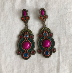 Forever 21 Statement Colourful stones earrings NWOT