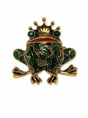 Green Frog Brooch Red Lips Animal Pin Brooch