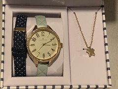 Sailor Jane Watch Set Mint Green w/ Extra Starp & Star Necklace