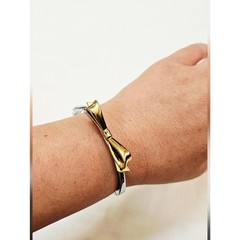Kate Spade Bow Bangle Bracelet Gold Silver Tone Hinged Statement Jewelry