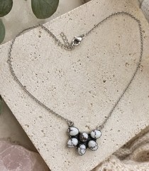 925 Sterling Silver Wild Horse Cluster Necklace 18-20 inch