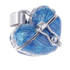 Locket Love Heart Enamel Cremation Keepsake Urn Pendant Ash Holder Purple