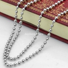 Fashion 1.5/2/2.4/3.2mm Ball Link Chain Necklace Stainless steel Jewelry in bulk