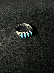 Sterling Silver 925 VTG Turquoise Ring 1.8g Sz 5