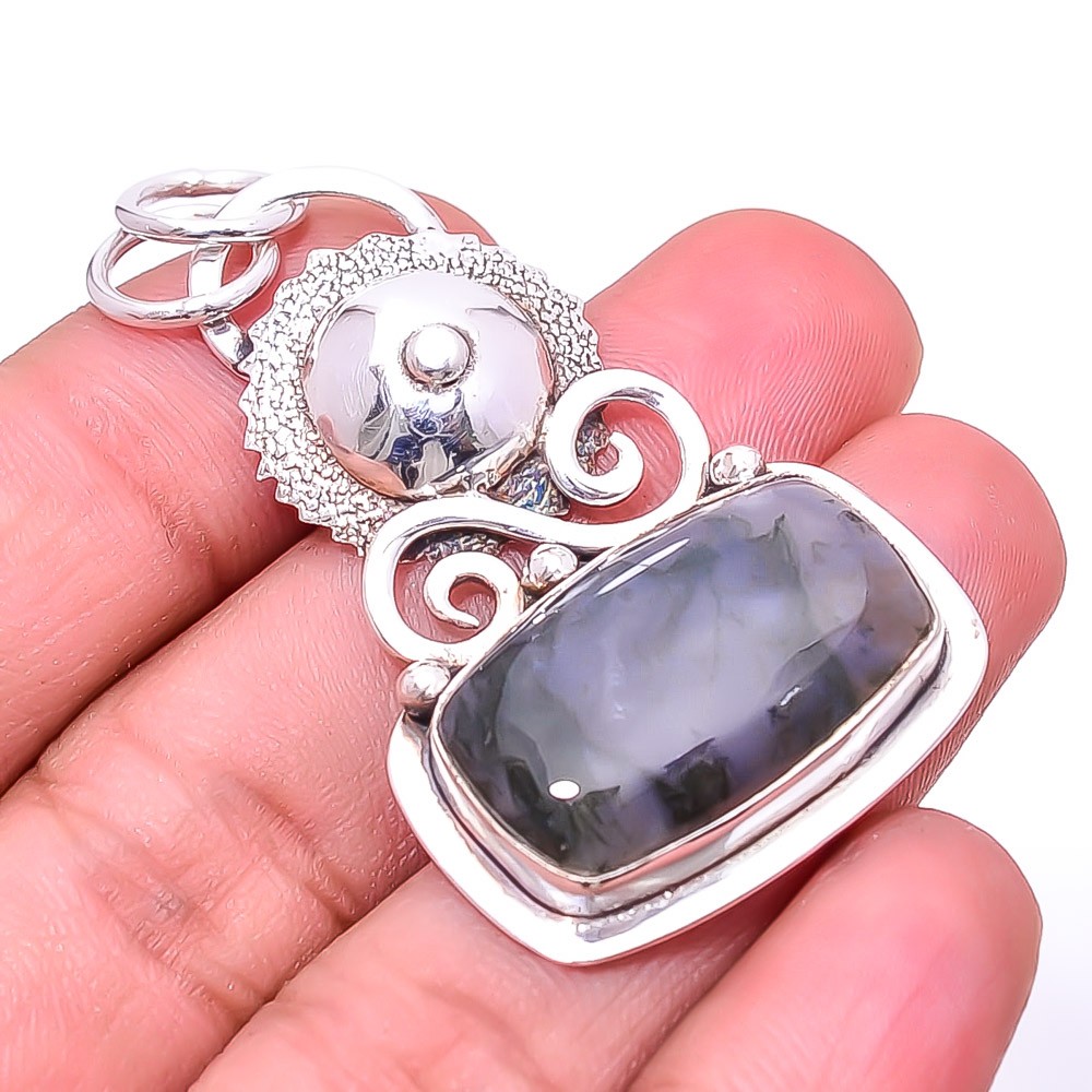 Purple Charoite – Siberia Designer Handmade 925 Sterling Silver Pendant 1.95″P21