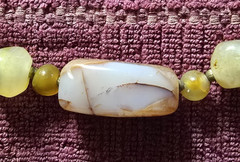 Multicolor Boho Semiprecious Gemstone Agate Necklace Long Multi Shape VTG 23 in