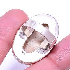 Fossil Coral-Australia Gemstone 925 Silver Plated Jewelry Ring s.7.5 A395