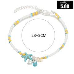 Shell Starfish Beads Anklet Ankle Bracelet Women’s Fashion Jewelry