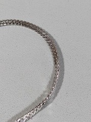 Silver Tone Classic Style Herringbone Chain 3mm Wide 23.5 in