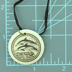 Touchstone Pottery Dolphins Porcelain Necklace