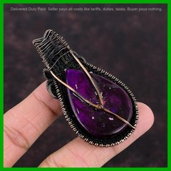 Copper Pear Natural Pink Fire Labradorite Wire Wrapped Daughter Pendant Jewelry