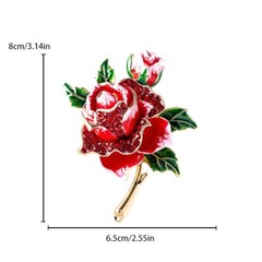 Rhinestone Rose Brooch – Exquisite Floral Design Elegant Jewelry for Women