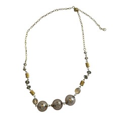 Gold and Silver Orb Statement Necklace retro regency glam cosplay old money