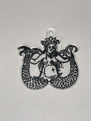 mermaid acrylic charm cute small fantasy Traditional Melusina 2”