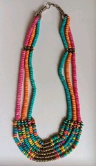 multi color beaded necklace No Maker Mark