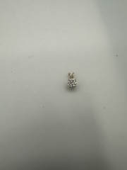 14K Yellow Gold Charm Fine Jewelry Clear Round Stone Pendant