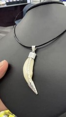 Colmillo Pendant Necklace Sterling Silver for Womens Mens Everyday Wear Jewelry
