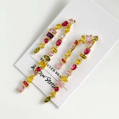 Other Stories Crystal Statement Drop Earrings Chic Women Party Vacation Jewelry