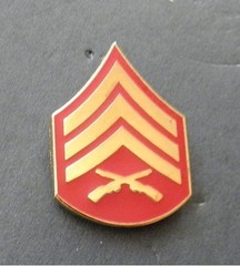 (2 PACK) Marine Corps Marines E-5 Sergeant Rank Lapel Pin 3/4 x 1 inch USMC