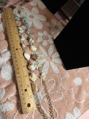 Boho Stone Necklace With Extended Chain 38 Inches Festival Summer Vibes
